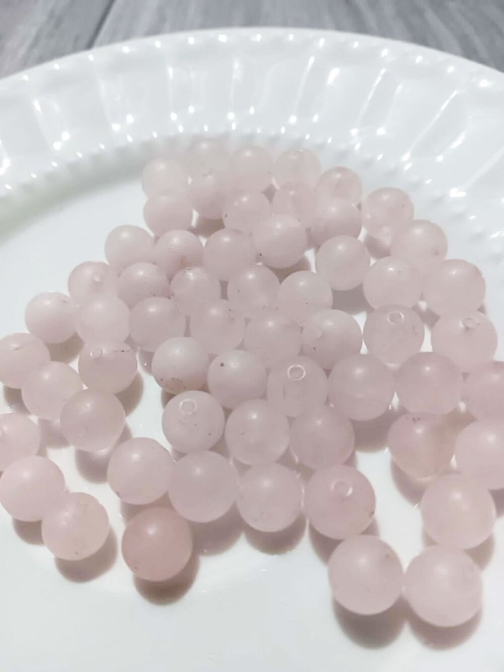 8mm Natural Matte Rose Quartz Pink Gemstone Beads